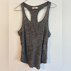 GARAGE Black & White Heathered Racerback Tank Top Size Small S/P
